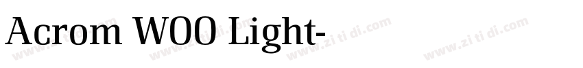 Acrom W00 Light字体转换